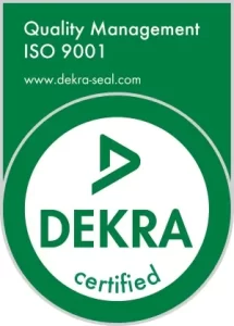 DEKRA ISO 9001 -laatusertifikaatin logo